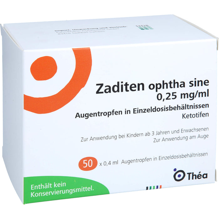 Zaditen Ophtha Sine0.25atr, 50 St EDP