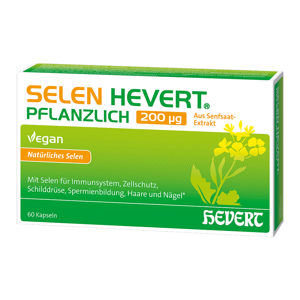 Selen Hevert pflanzlich 200 µg, 60 St. Kapseln