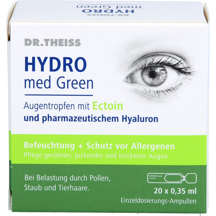 DR. THEISS Hydro med Green Augentropfen mit Ectoin zur Befeuchtung, 20 pcs. Single-dose pipettes