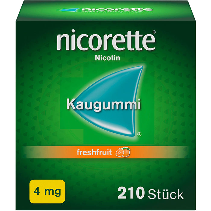 Nicorette Kaugummi 4 mg freshfruit, 210 St KGU