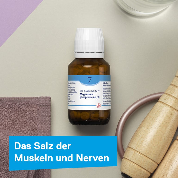 DHU Schüßler-Salz Nr. 7 Magnesium phosphoricum D12 – Das Mineralsalz der Muskeln und Nerven – das Original – umweltfreundlich im Arzneiglas, 200 pc Tablettes