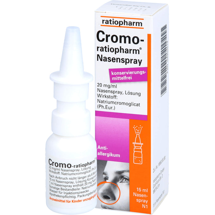 Cromo-ratiopharm Nasenspray Antiallergikum, 15 ml Solution