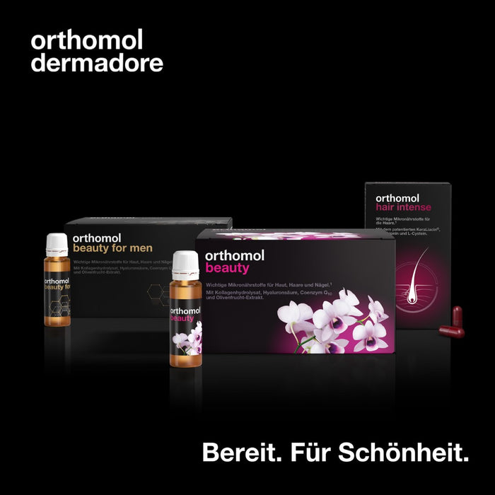 Orthomol Beauty für Frauen - unterstützt Haut, Haare und Nägel - mit Coenzym Q10, Biotin und Zink - Beauty-Box mit Trinkampullen, 30 pcs. Daily portions