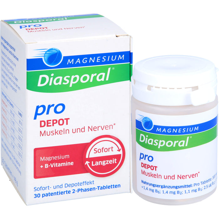 Magnesium-Diasporal Pro Depot Tabletten für  Muskeln und Nerven, 30 pc Tablettes