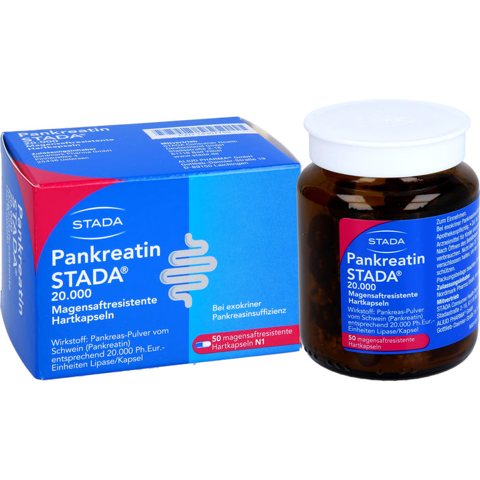 Pankreatin STADA 20.000, Magensaftresistente Hartkapseln, 50 St HKM