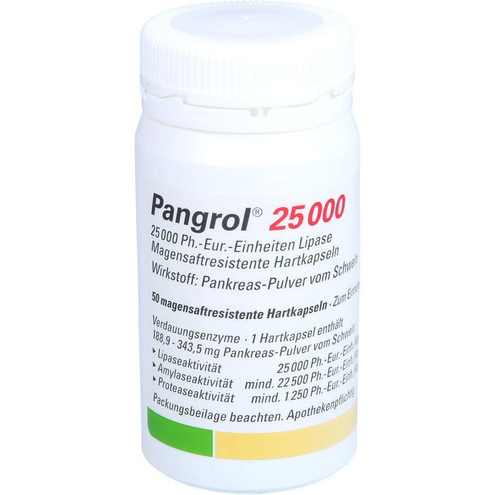 Pangrol 25 000 Kapseln Verdauungsenzyme, 50 St. Kapseln