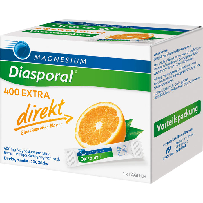 Magnesium-Diasporal 400 extra direkt Direktgranulat Sticks, 100 pc Sachets