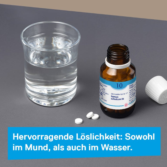 DHU Schüßler-Salz Nr. 10 Natrium sulfuricum D3 – Das Mineralsalz der inneren Reinigung – das Original – umweltfreundlich im Arzneiglas, 200 pcs. Tablets