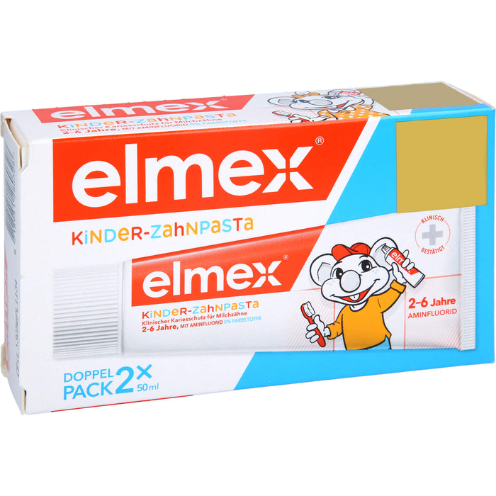 elmex Kinder - Zahnpasta 2-6 Jahre DuoPack, 2X50 ml ZPA