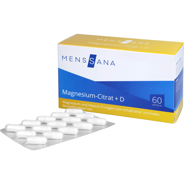 Magnesium-Citrat + D MensSana, 60 pc Capsules