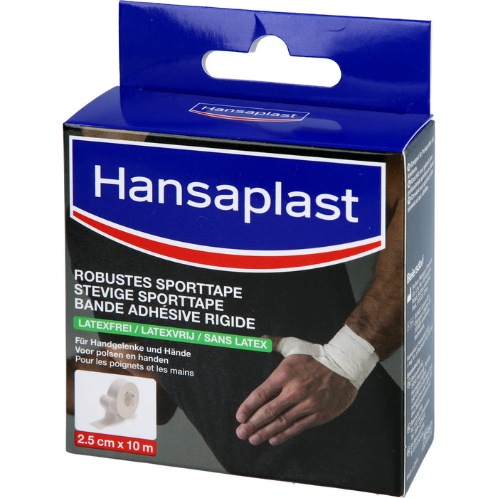 Hansaplast Robustes Sporttape Weiß 2,5cm x 10m, 1 St BAN