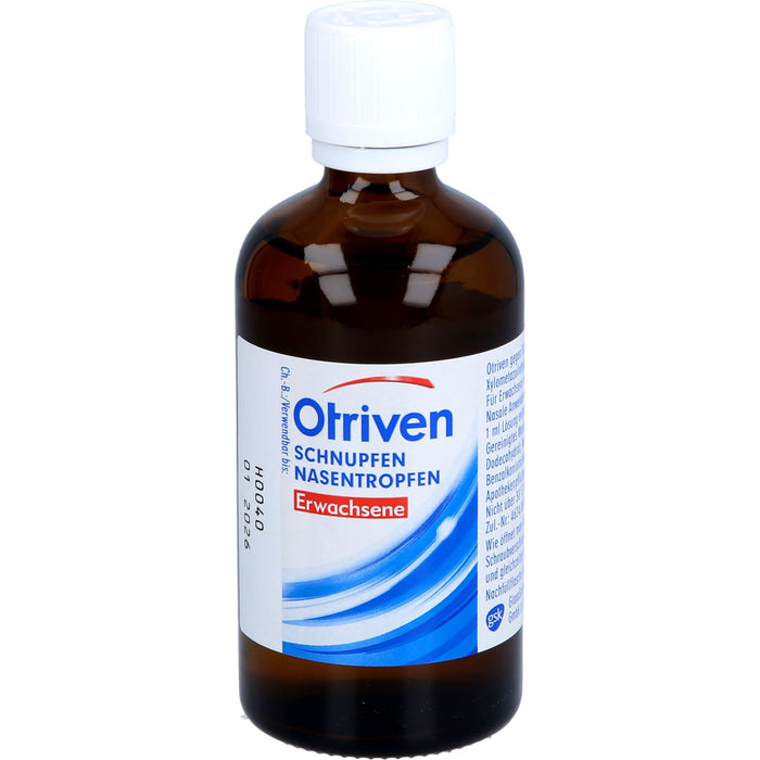 Otriven 0,1 % Nasentropfen für Erwachsene bei Schnupfen, 100 ml Solution