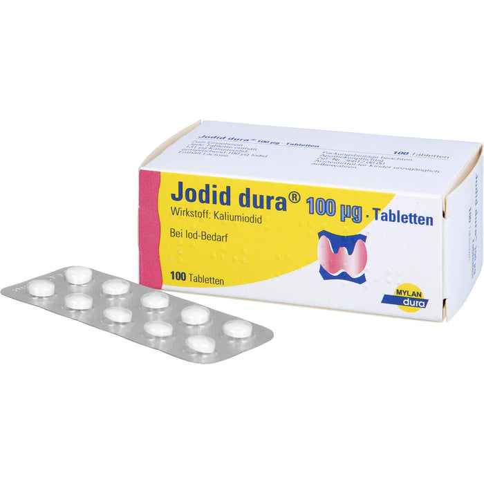 Jodid dura 100 µg Tabletten zur Prophylaxe eines Iodmangels, 100 pcs. Tablets