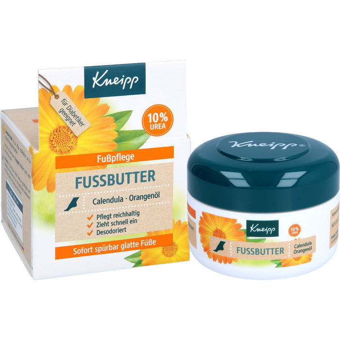 Kneipp Fussbutter Ringelblume-Rosmarin reichhaltige Pflege für trockene Füße, 100 g Creme