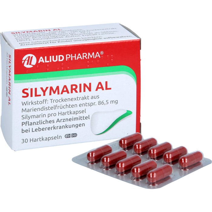 Silymarin AL Hartkapseln bei Lebererkrankungen, 30 pc Capsules