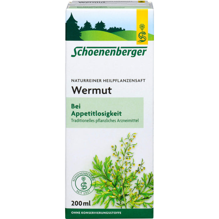 Schoenenberger Wermut naturreiner Heilpflanzensaft, 200 ml Lösung