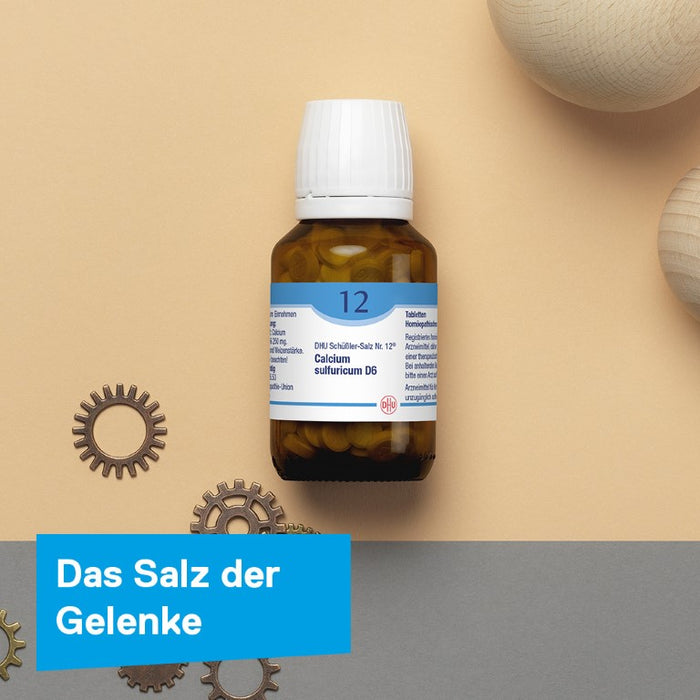 DHU Schüßler-Salz Nr. 12 Calcium sulfuricum D6 – Das Mineralsalz der Gelenke – das Original – umweltfreundlich im Arzneiglas, 420 St. Tabletten