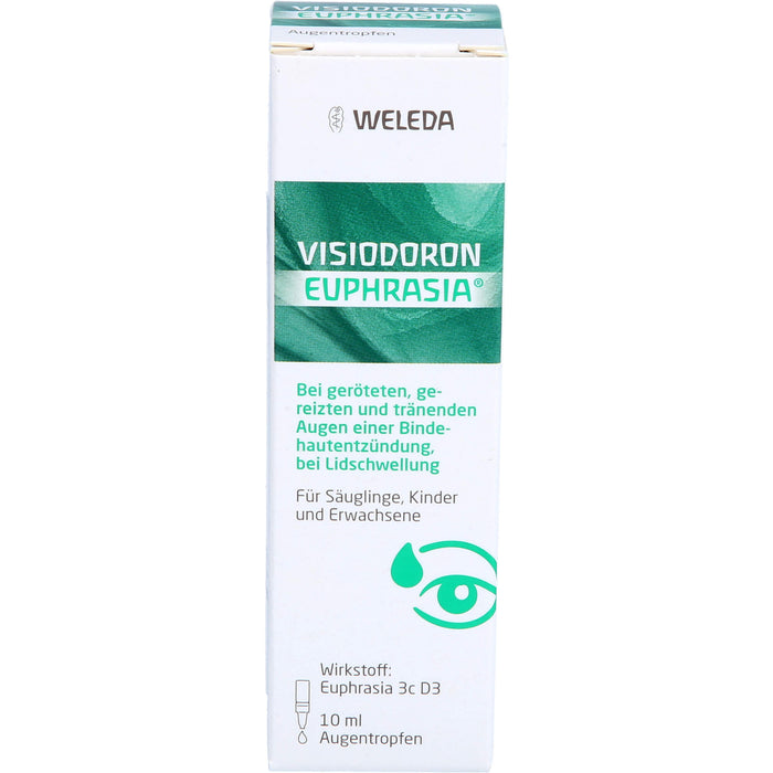 WELEDA Visiodoron Euphrasia Augentropfen bei geröteten, gereizten und tränenden Augen, 10 ml Lösung