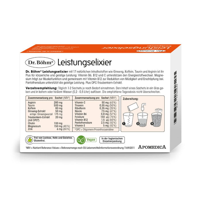 Dr Böhm Leistungselixier Brausegranulat, 14 St. Beutel