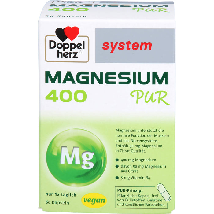 Doppelherz Magnesium 400 Pur system, 60 St KAP