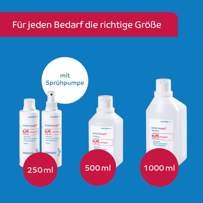 octenisept mit Sprühpumpe - wässriges Wund- und Schleimhautantiseptikum mit guter Verträglichkeit, schmerzfreier Anwendung und schneller Wirkung, 250 ml Solution