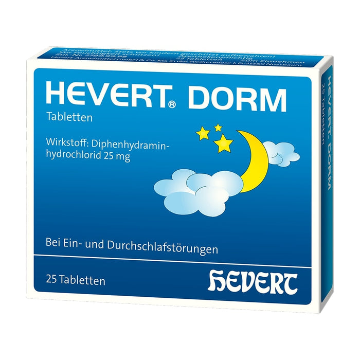 HEVERT Dorm Tabletten bei Einschlaf- und Durchschlafstörungen, 25 pcs. Tablets