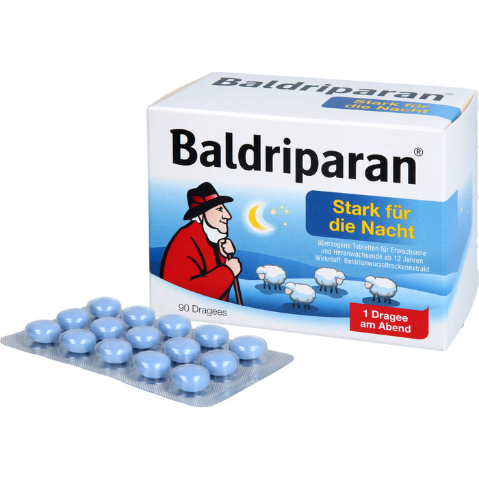 Baldriparan stark für die Nacht Dragees, 90 pc Tablettes