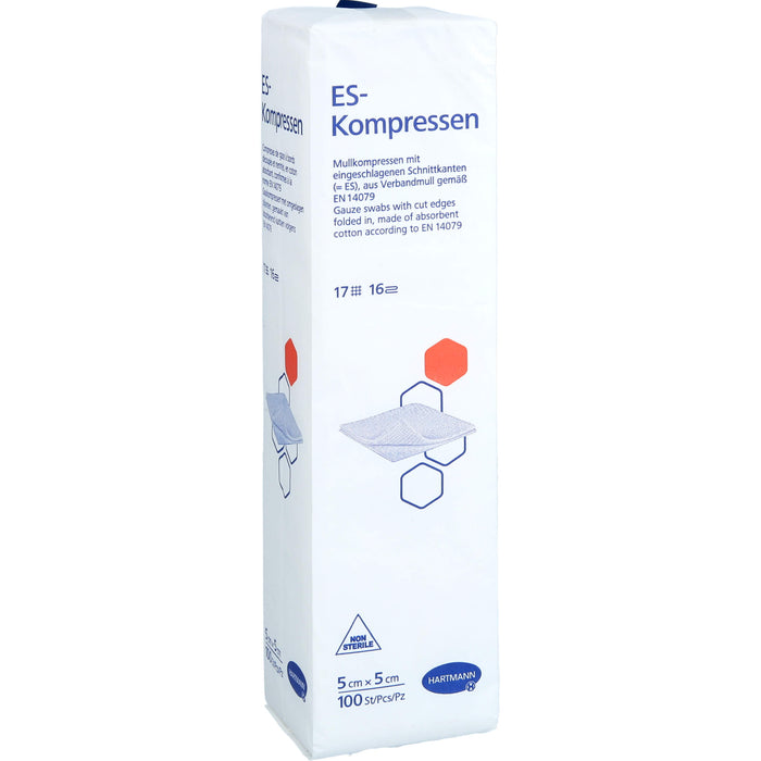 HARTMANN ES-Kompressen unsteril 16fach 5 x 5 cm, 100 pcs. Compresses