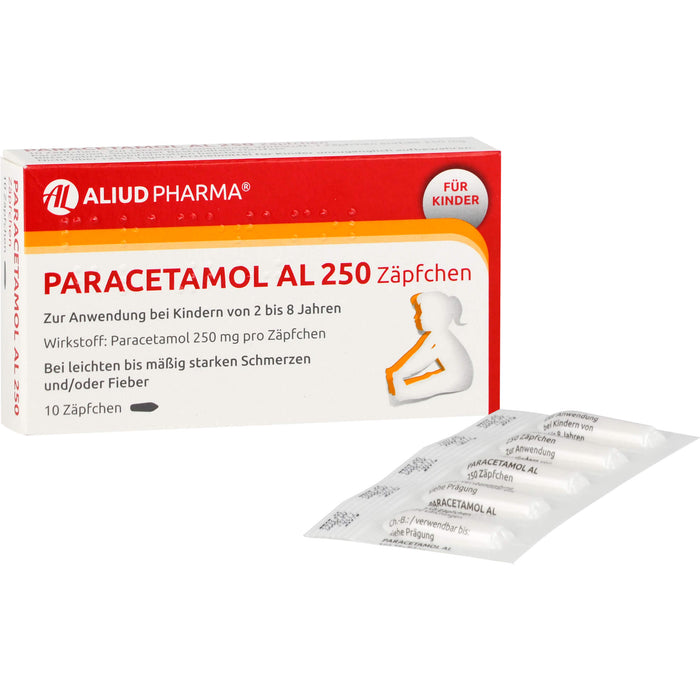 Paracetamol AL 250 Zäpfchen, 10 pcs. Suppositories