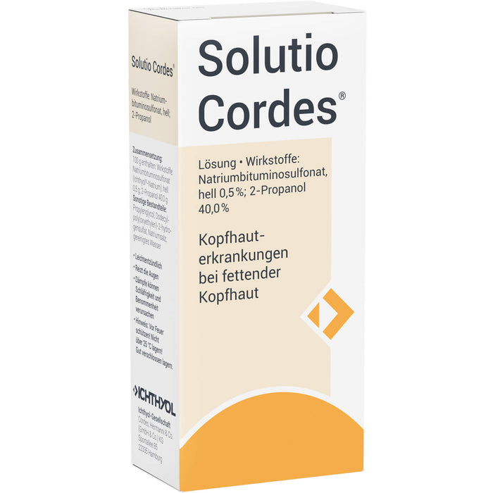 Solutio Cordes Lösung für Kopfhauterkrankungen bei fettender Kopfhaut, 120 ml Lösung