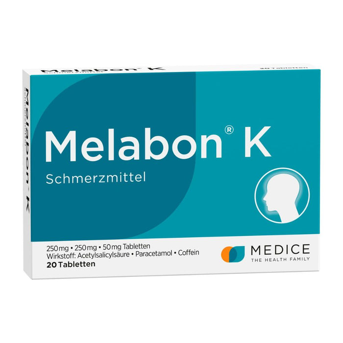 Melabon K 250 mg/250 mg/50 mg Tabletten, 20 St. Tabletten