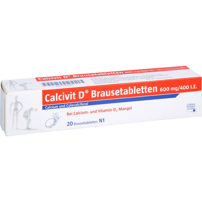 Calcivit D Brausetabletten 600 mg/400 I.E., 20 St. Tabletten