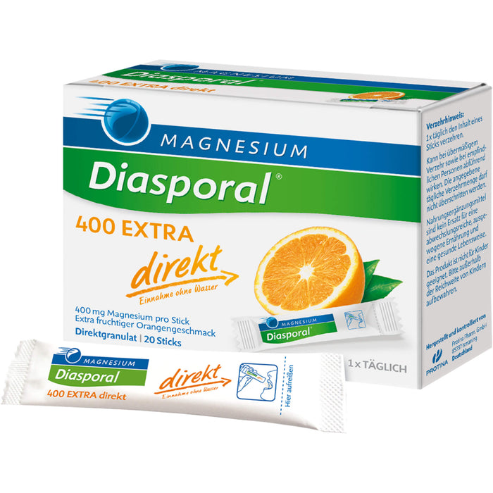 Magnesium-Diasporal 400 extra direkt Direktgranulat Sticks, 20 pc Sachets