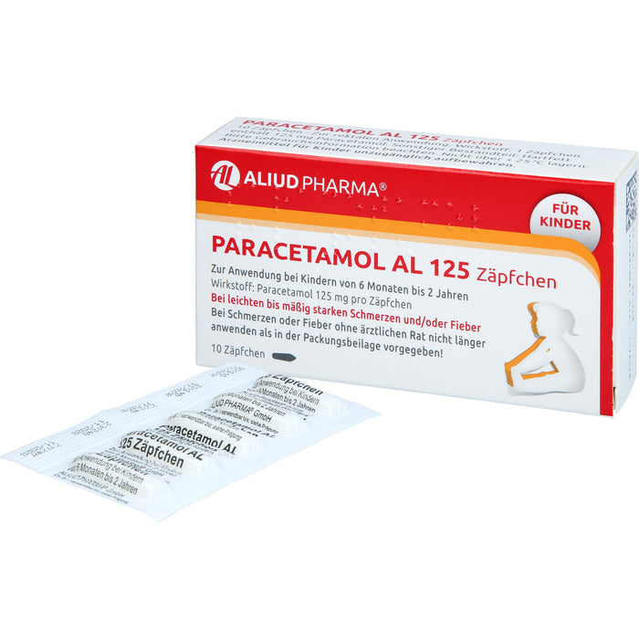 Paracetamol AL 125 Zäpfchen, 10 pcs. Suppositories