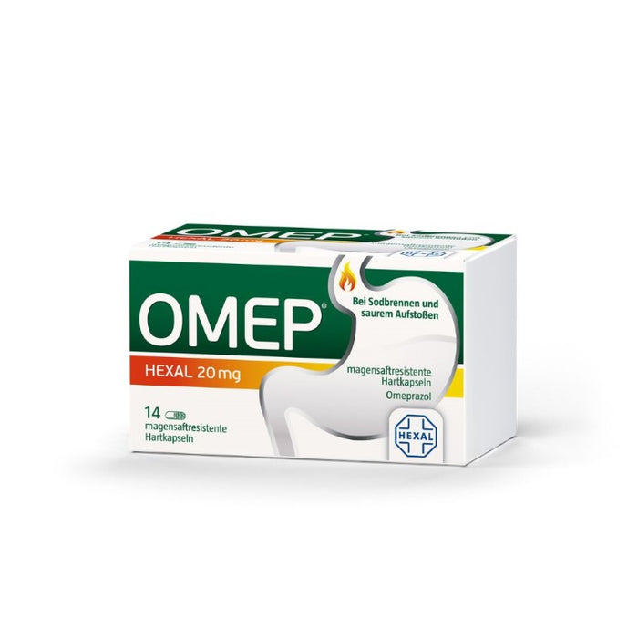 Omep HEXAL 20 mg Hartkapseln bei Sodbrennen, 14 St. Kapseln