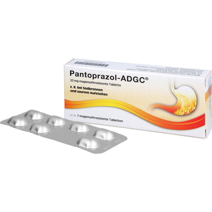 Pantoprazol-ADGC bei Sodbrennen und saurem Aufstoßen Tabletten, 7 St. Tabletten