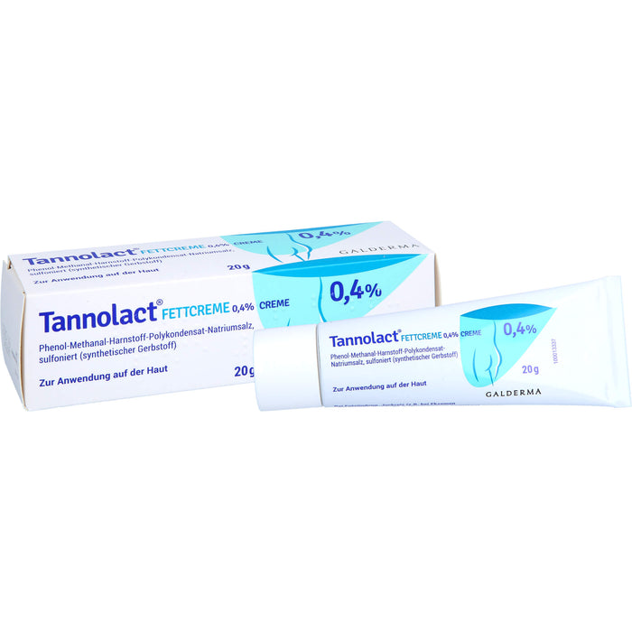 Tannolact Fettcreme 0,4 % bei Hauterkrankungen, die mit Entzündung oder Juckreiz verbunden sind, 20 g Cream