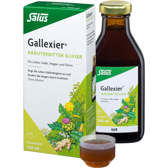 Salus Gallexier Kräuterbitter Elixier, 250 ml Solution