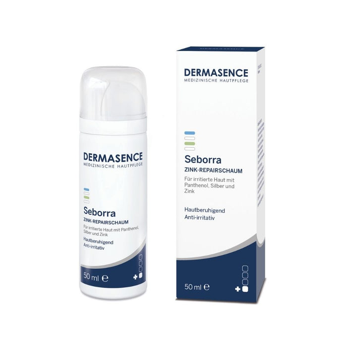 DERMASENCE Seborra Zink-Repairschaum hautberuhigend und anti-irritatitiv, 50 ml Solution