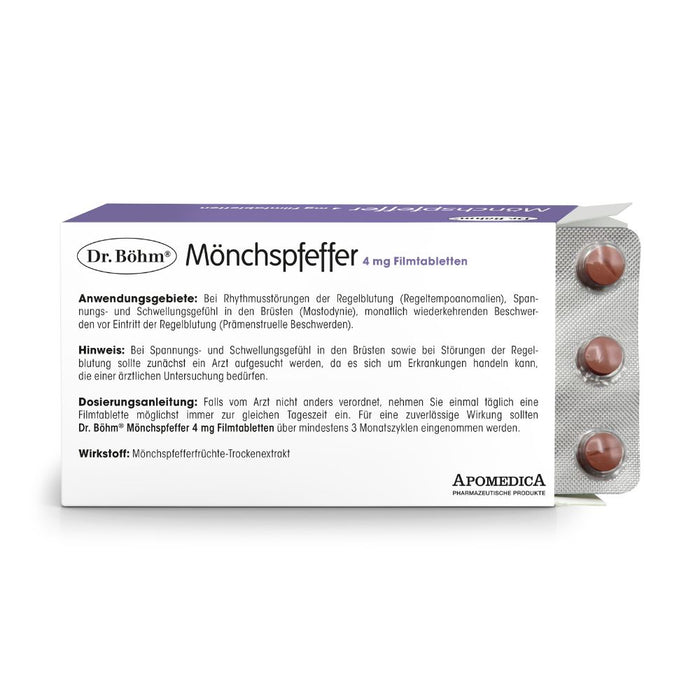 Dr Böhm Mönchspfeffer 4 mg Tabletten bei Regelbeschwerden, 60 pc Tablettes