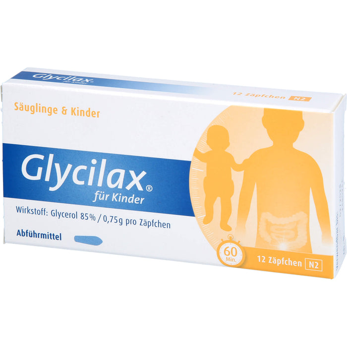 Glycilax für Kinder Abführmittel Zäpfchen, 12 pc Suppositoires