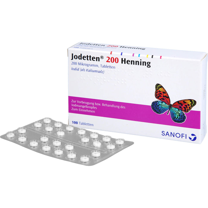 Jodetten 200 Henning, 200 Mikrogramm, Tabletten, 100 pc Tablettes