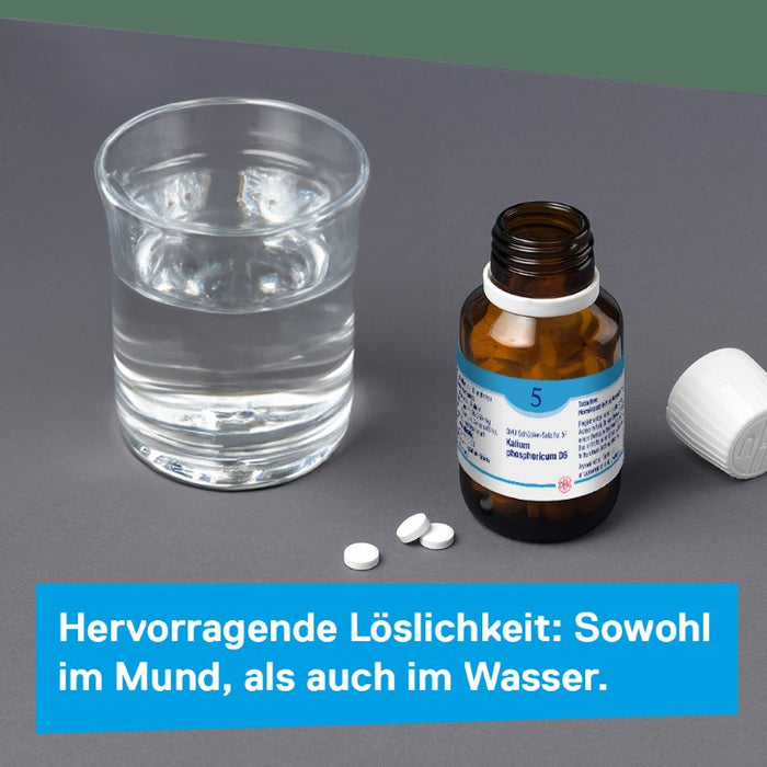 DHU Schüßler-Salz Nr. 5 Kalium phosphoricum D6 – Das Mineralsalz der Nerven und Psyche – das Original – umweltfreundlich im Arzneiglas, 200 pcs. Tablets