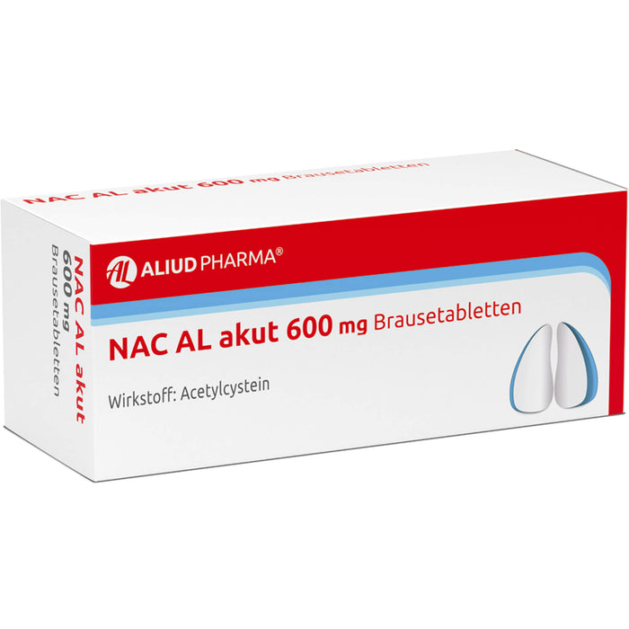 NAC AL akut 600 mg Brausetabletten zur Schleimlösung bei Atemwegserkrankungen, 20 St. Tabletten