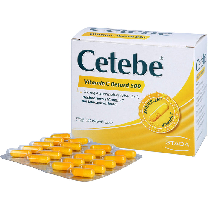 Cetebe Vitamin C Retard 500 Hartkapseln, 120 pcs. Capsules