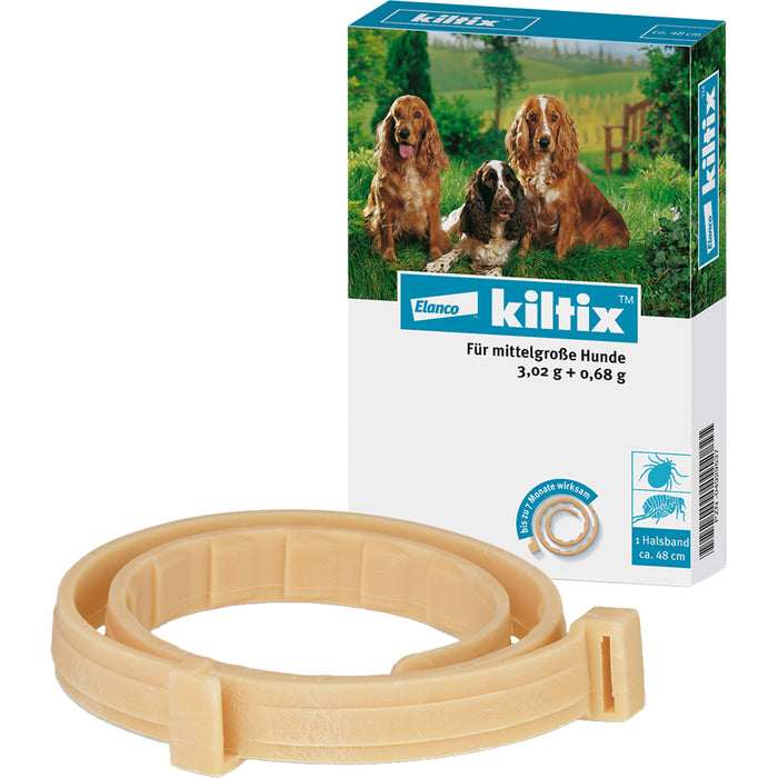 Elanco kiltix für mittelgroße Hunde Ektoparasitizid-Halsband gegen Zecken und Flöhe, 1 pcs. Collar