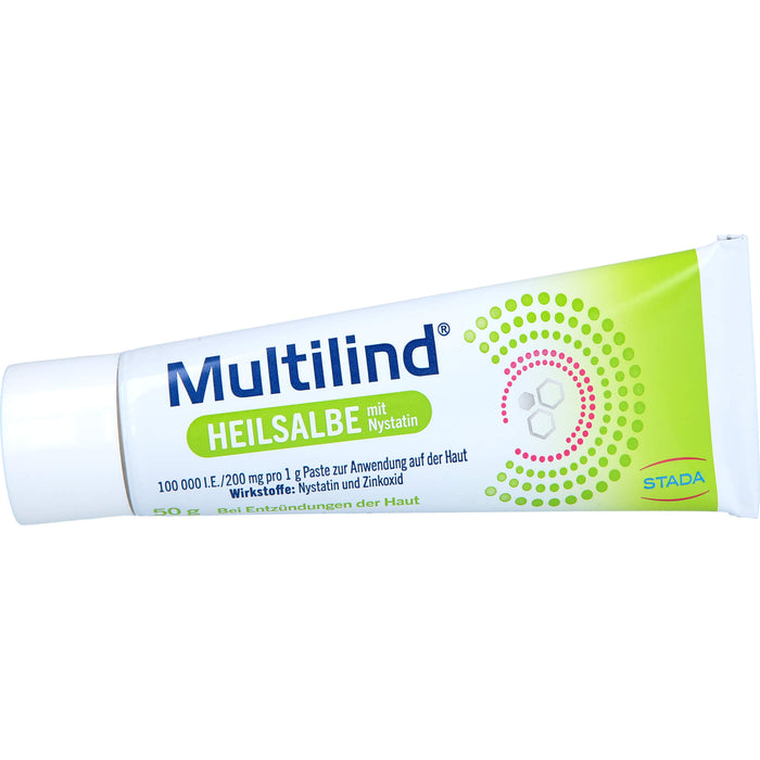 Multilind Heilsalbe mit Nystatin bei Entzündungen der Haut, 50 g Crème