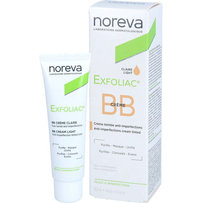 noreva Exfoliac getönte BB-Creme hell, 30 ml Creme