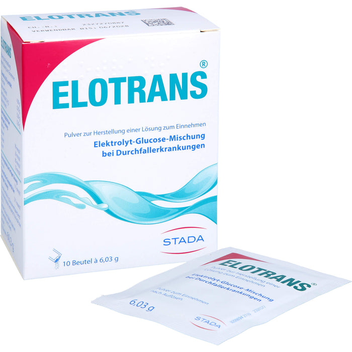 ELOTRANS Elektrolyt-Glucose-Mischung bei Durchfallerkrankungen, 10 pcs. Sachets