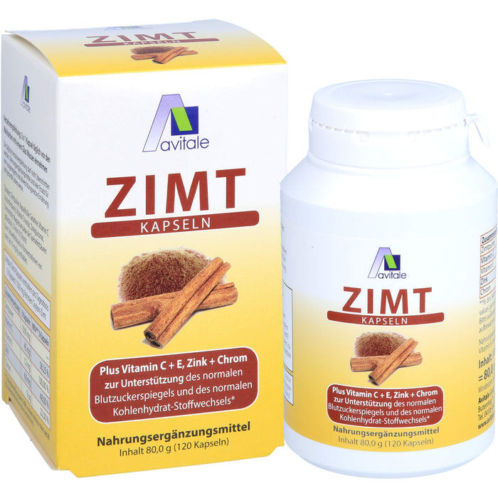 Avitale Zimtkapseln 500 mg + Vitamin C + E, 120 pcs. Capsules